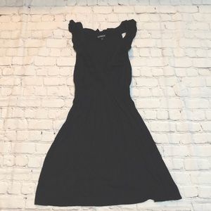 Express v neck ruffle dress